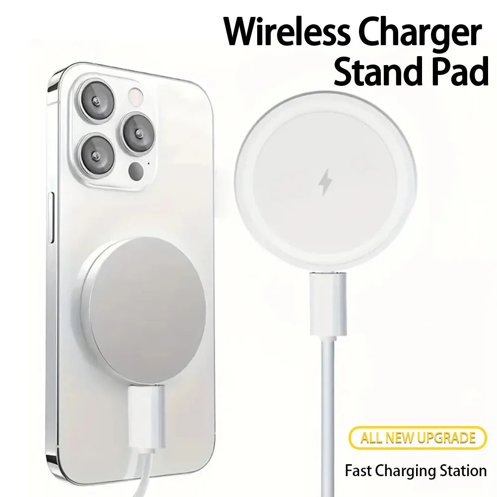 Magnetic Wireless Charger Desktop Pad for Magsafe Iphone 17 16 15 14 13 Pro Max Samsung Type C Magnet Fast Charging Phone Stand